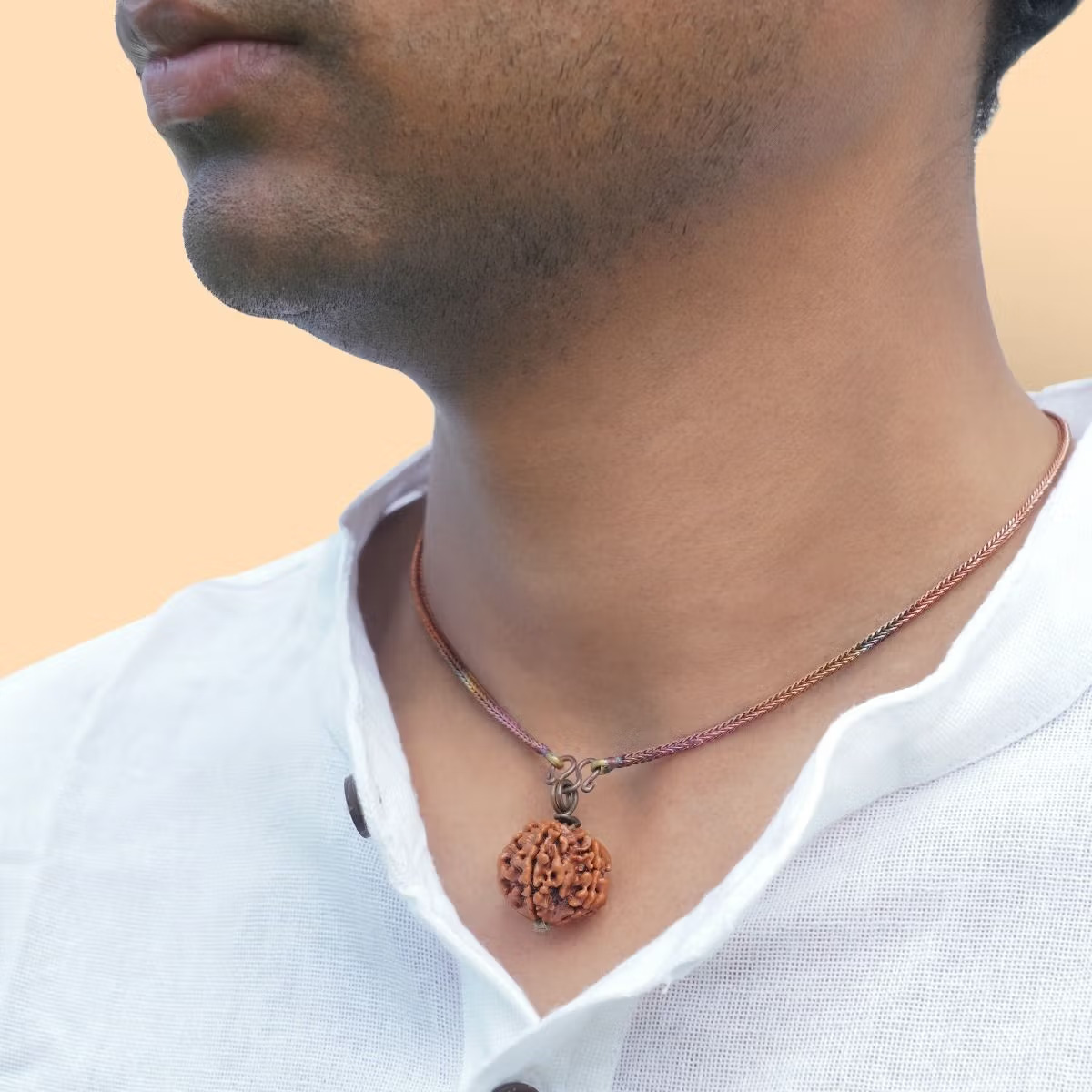 Adiyogi Rudraksha with copper chain (Panchamukhi) - Image 4