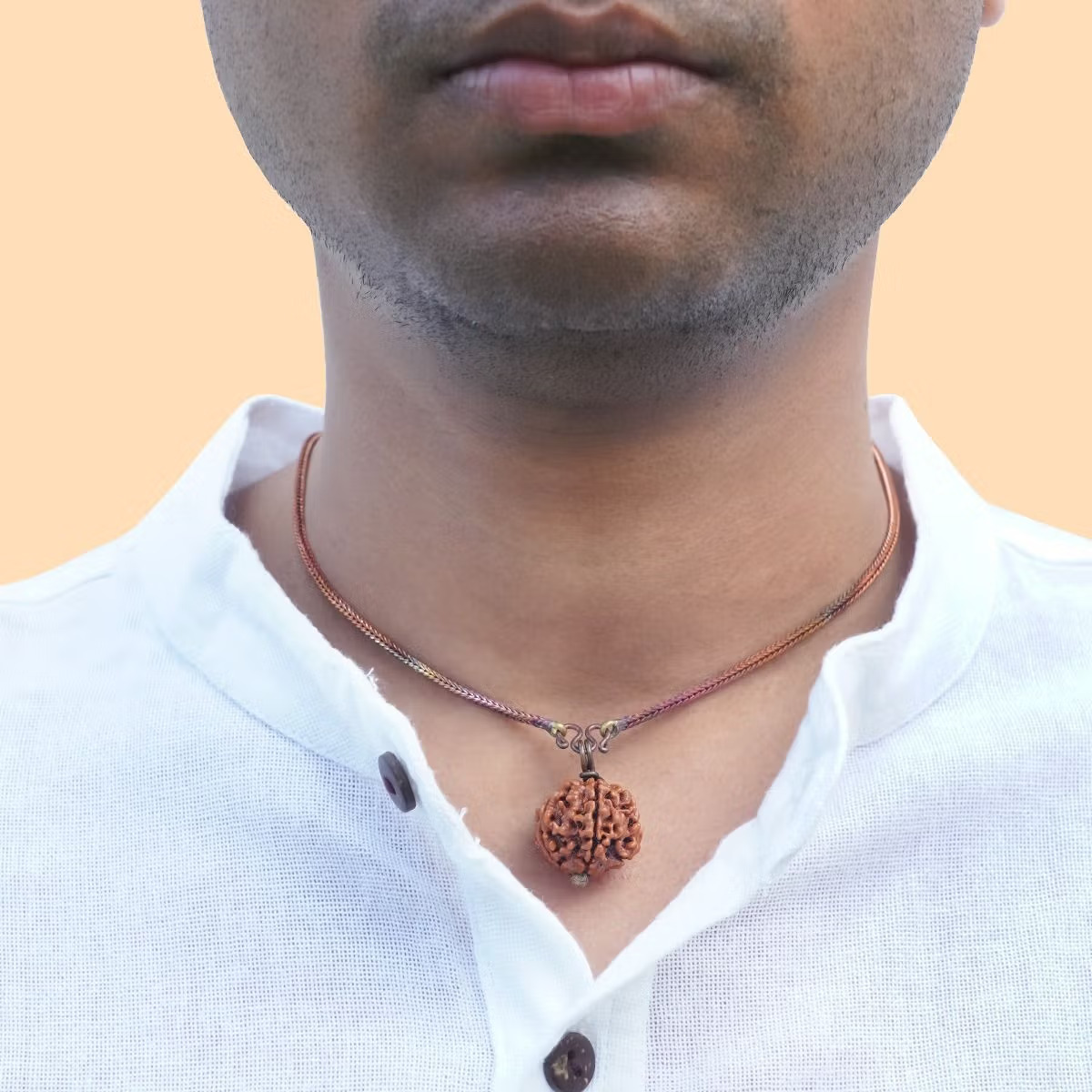 Adiyogi Rudraksha with copper chain (Panchamukhi) - Image 3