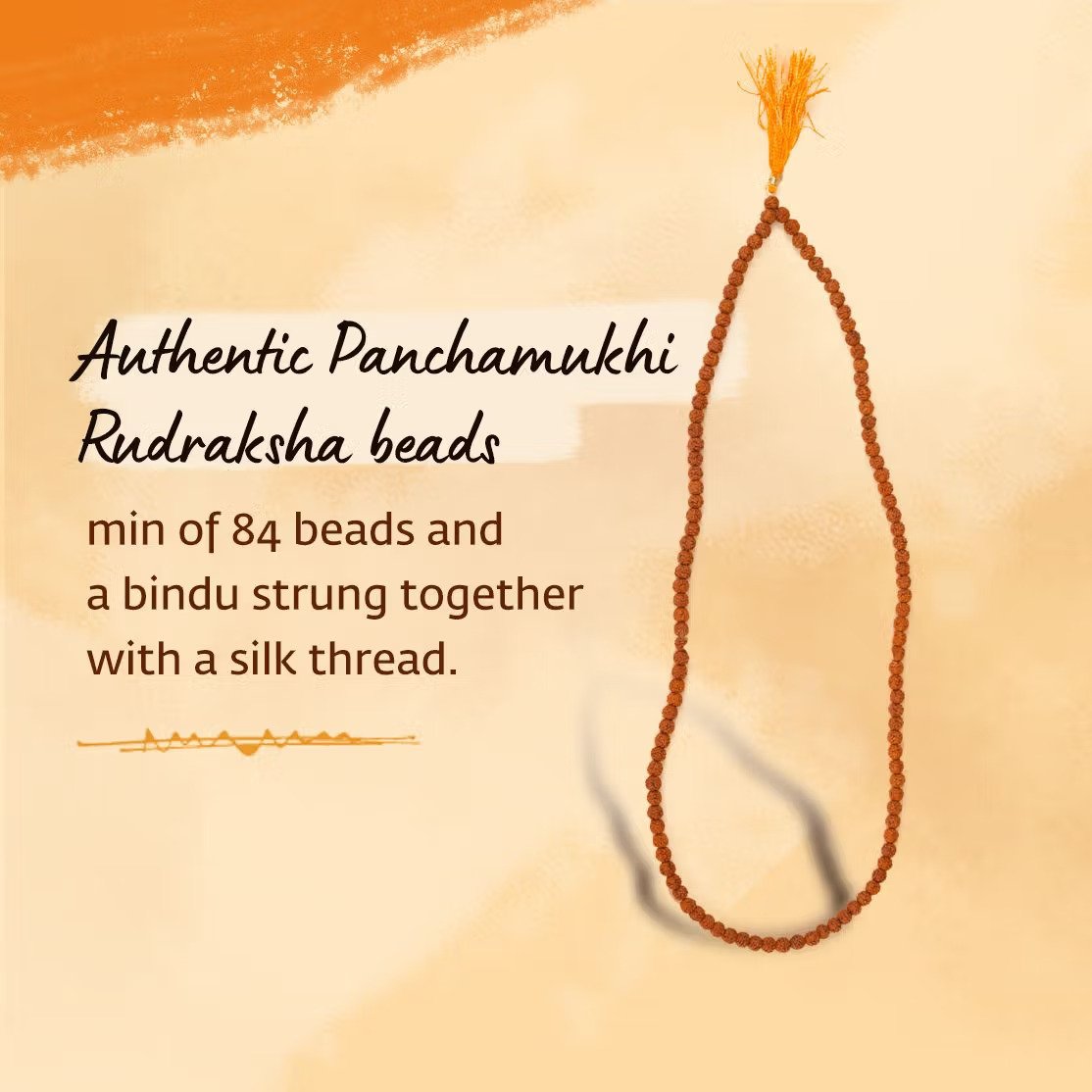 Panchamukhi Rudraksha Mala (Bead Size 5 mm) - Image 5