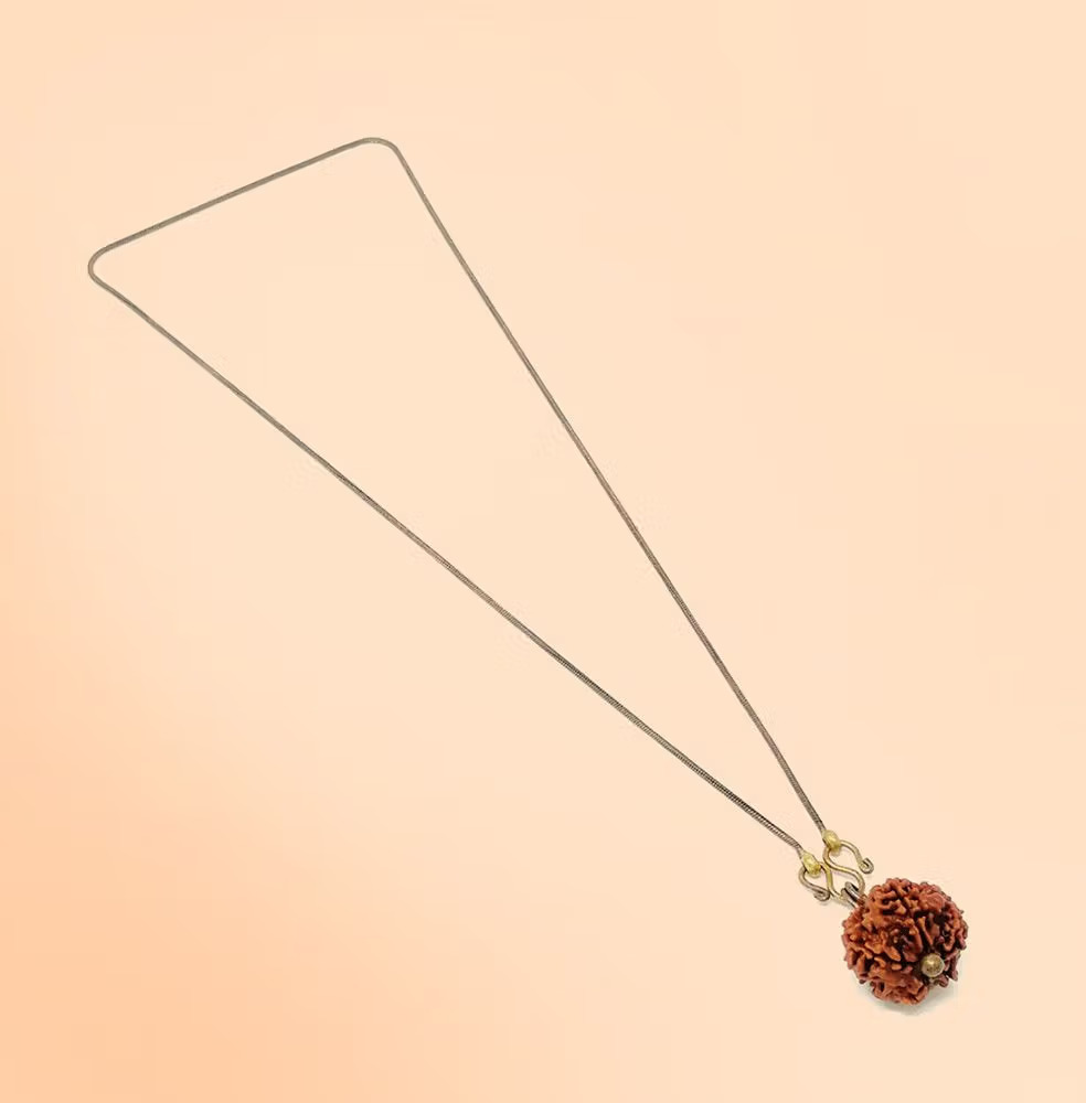 Adiyogi Rudraksha with copper chain (Panchamukhi) - Image 2