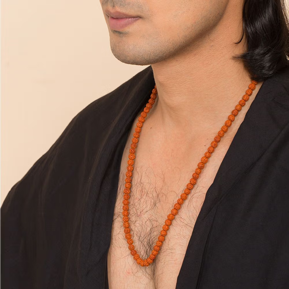 Panchamukhi Rudraksha Mala (Bead Size 6 mm) - Image 4