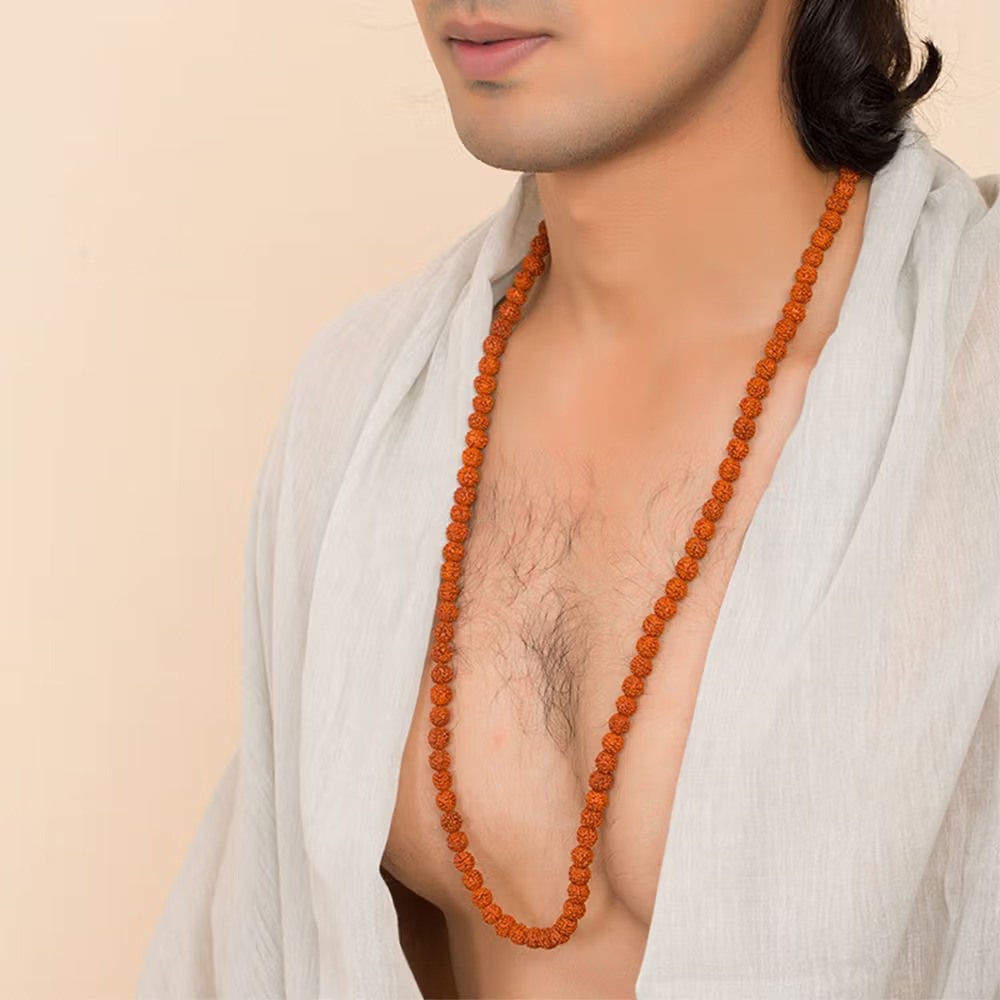 Panchamukhi Rudraksha Mala (Bead Size 7.5 mm) - Image 4