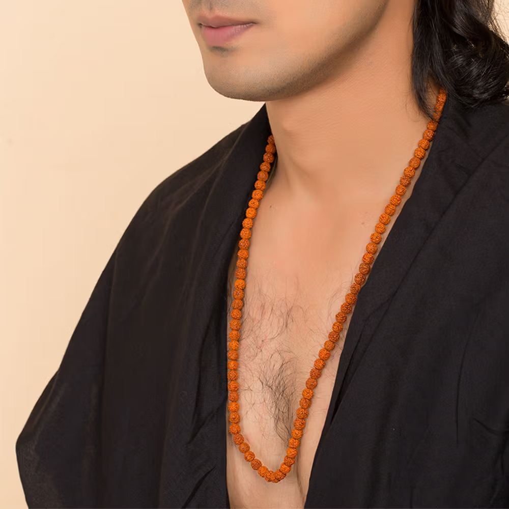 Panchamukhi Rudraksha Mala (Bead Size 7 mm) - Image 4