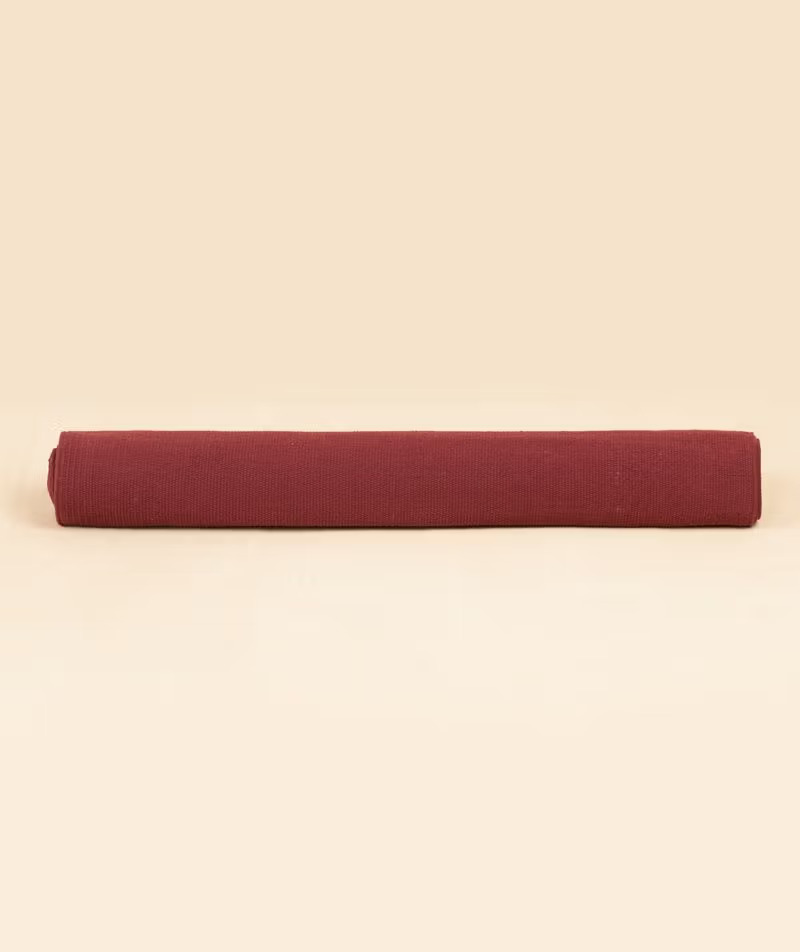 Cotton Yoga Mat Rubber Coated - Image 3