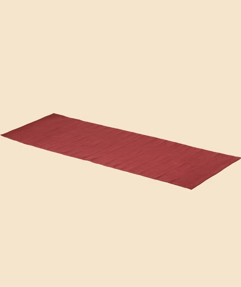 Cotton Yoga Mat Rubber Coated - Image 2