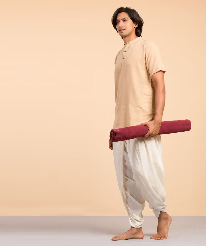 Cotton Yoga Mat Rubber Coated - Image 6