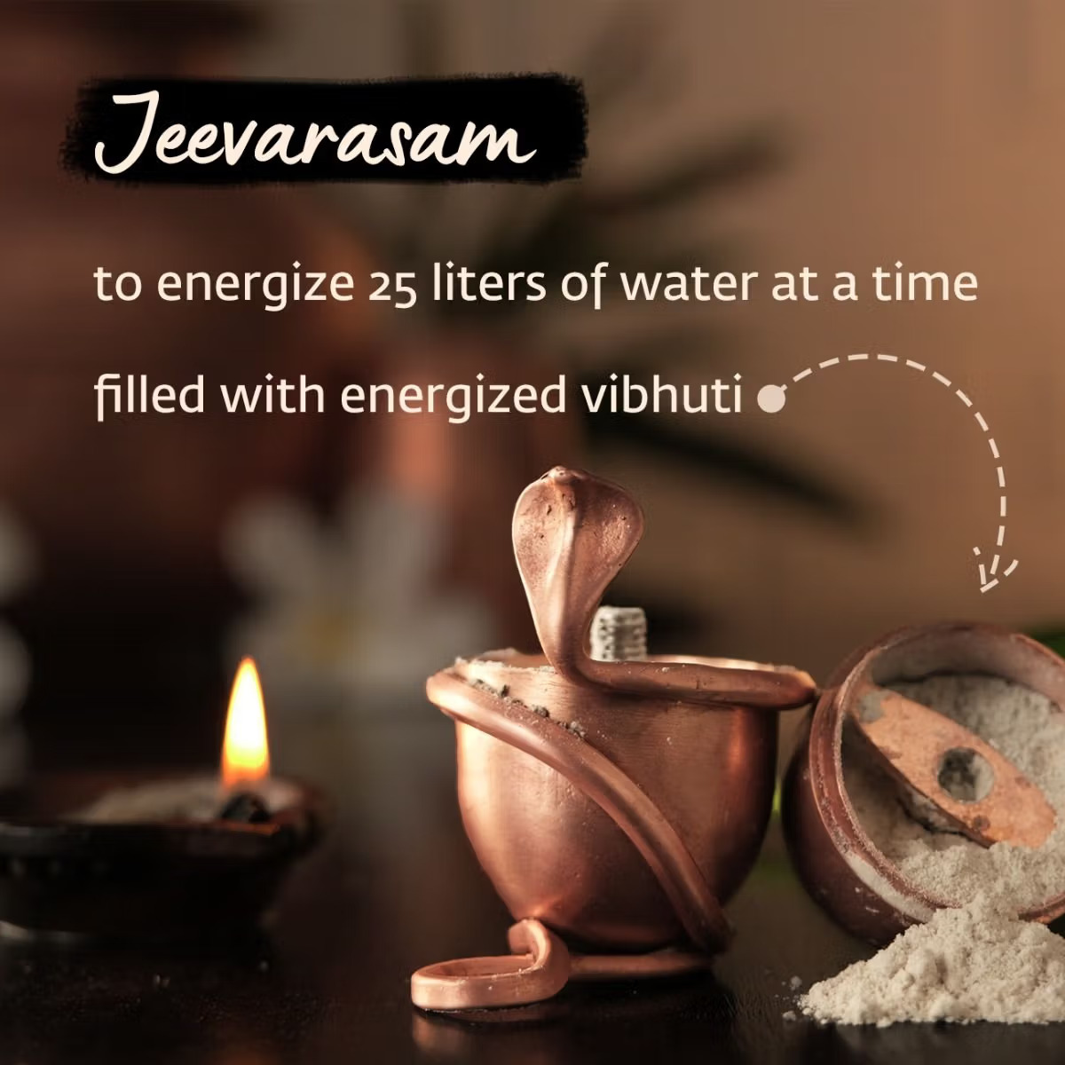 Jeevarasam. Consecrate water at home. Unique design. Exclusive Isha Product. To be placed inside copper pots. - Image 7