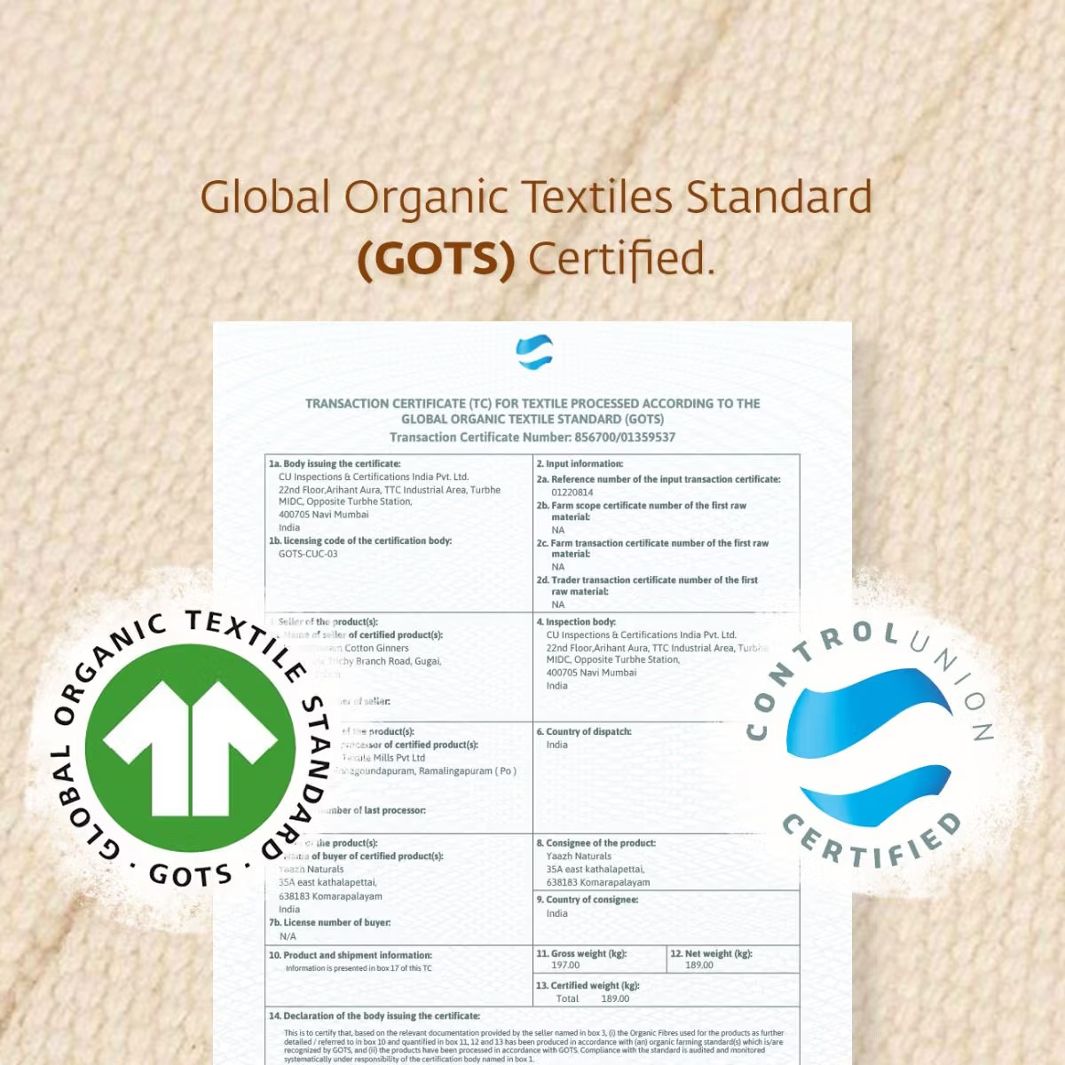 Handwoven organic cotton rug yoga mat. Undyed. Eco-friendly. Washable. GOTS certified - Image 10