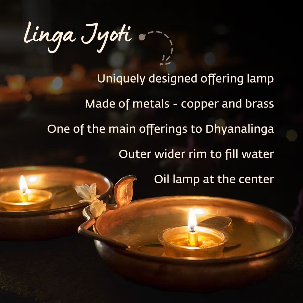 Consecrated Linga Jyoti Lamp. Unique Design. Bring home the energies of Dhyanalinga - Image 6