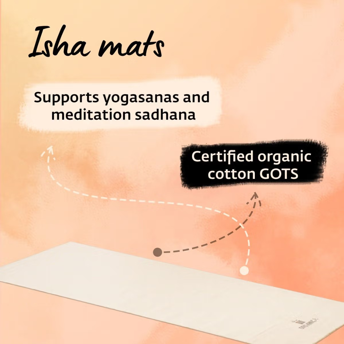 Handwoven organic cotton rug yoga mat. Undyed. Eco-friendly. Washable. GOTS certified - Image 8