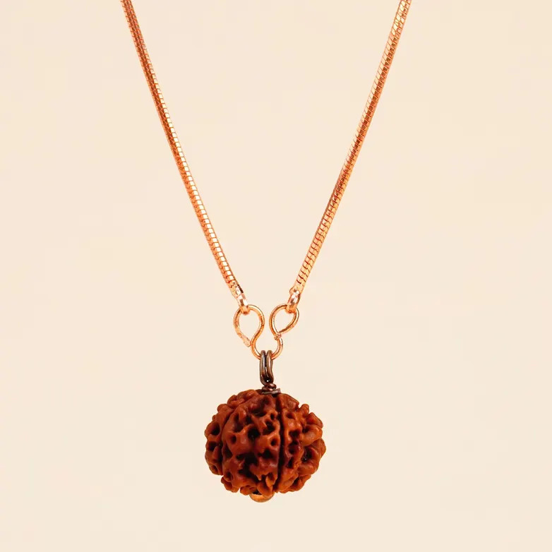 Adiyogi Rudraksha with long copper chain (Panchamukhi)