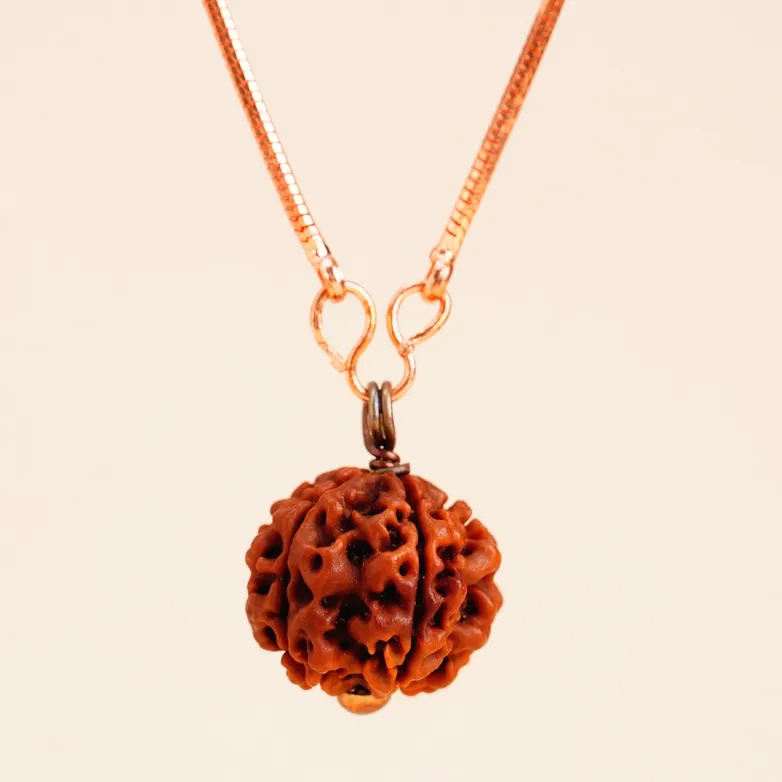 Adiyogi Rudraksha with long copper chain (Panchamukhi) - Image 2