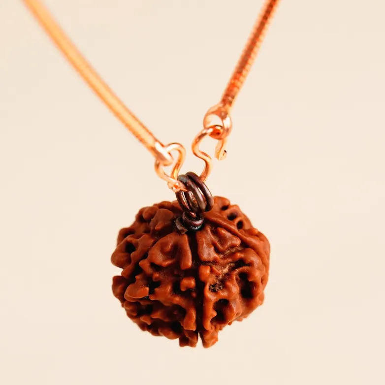 Adiyogi Rudraksha with long copper chain (Panchamukhi) - Image 7